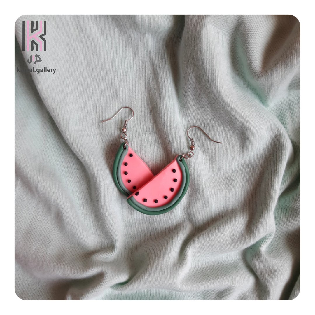 گوشواره هندوانه ای فانتزی