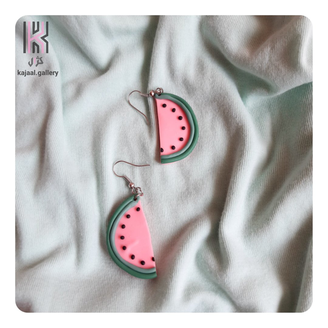 گوشواره هندوانه ای فانتزی