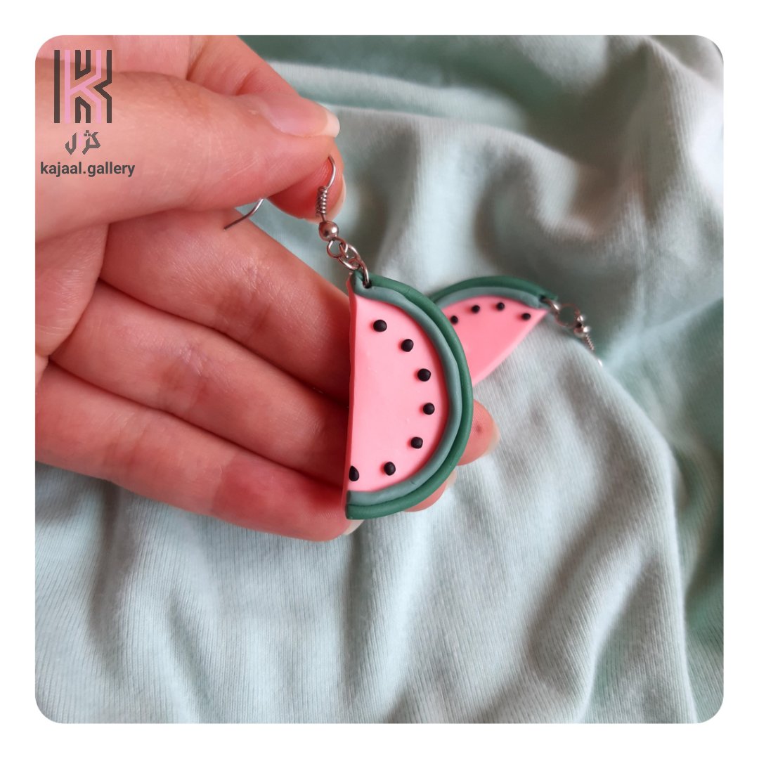 گوشواره هندوانه ای فانتزی