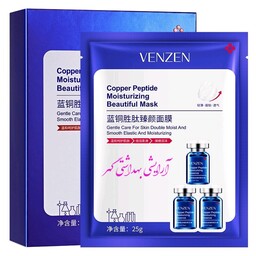 ماسک ورقه ای صورت پپتید مس (Cooper Peptide) ونزن (VENZEN) 25 گرمی