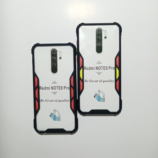 کاور آنتی شوک(ضد ضربه) پشت شفاف دور رنگی مناسب برای گوشی موبایل شیائومی note8pro
