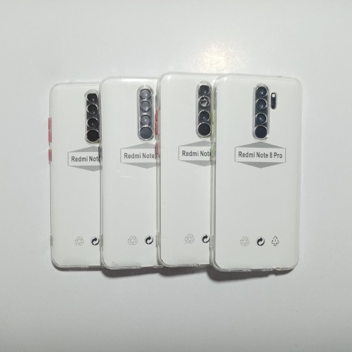 کاور ژله ای شفاف بی رنگ محافظ لنز دار دکمه رنگی مناسب برای گوشی موبایل شیائومی Redmi note8pro