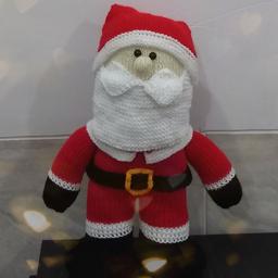 عروسک بابانوئل دستبافت قد32 سانت کاموا ایرانی قابل شست و شو