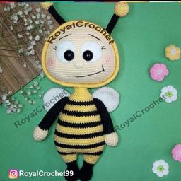 عروسک بافتنی بونی زنبوری 25 سانت
