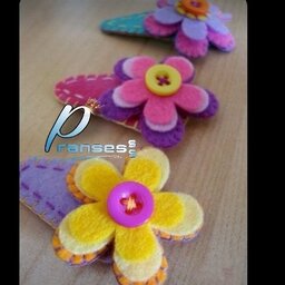گلسر دخترانه تق تقی مدل گل رنگارنگ (دونه ای)