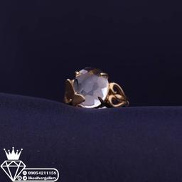 انگشتر زنانه در نجف تراش الماسی ابکاری طلایی مدل پروانه وزن 5.7 گرم ارسال رایگان