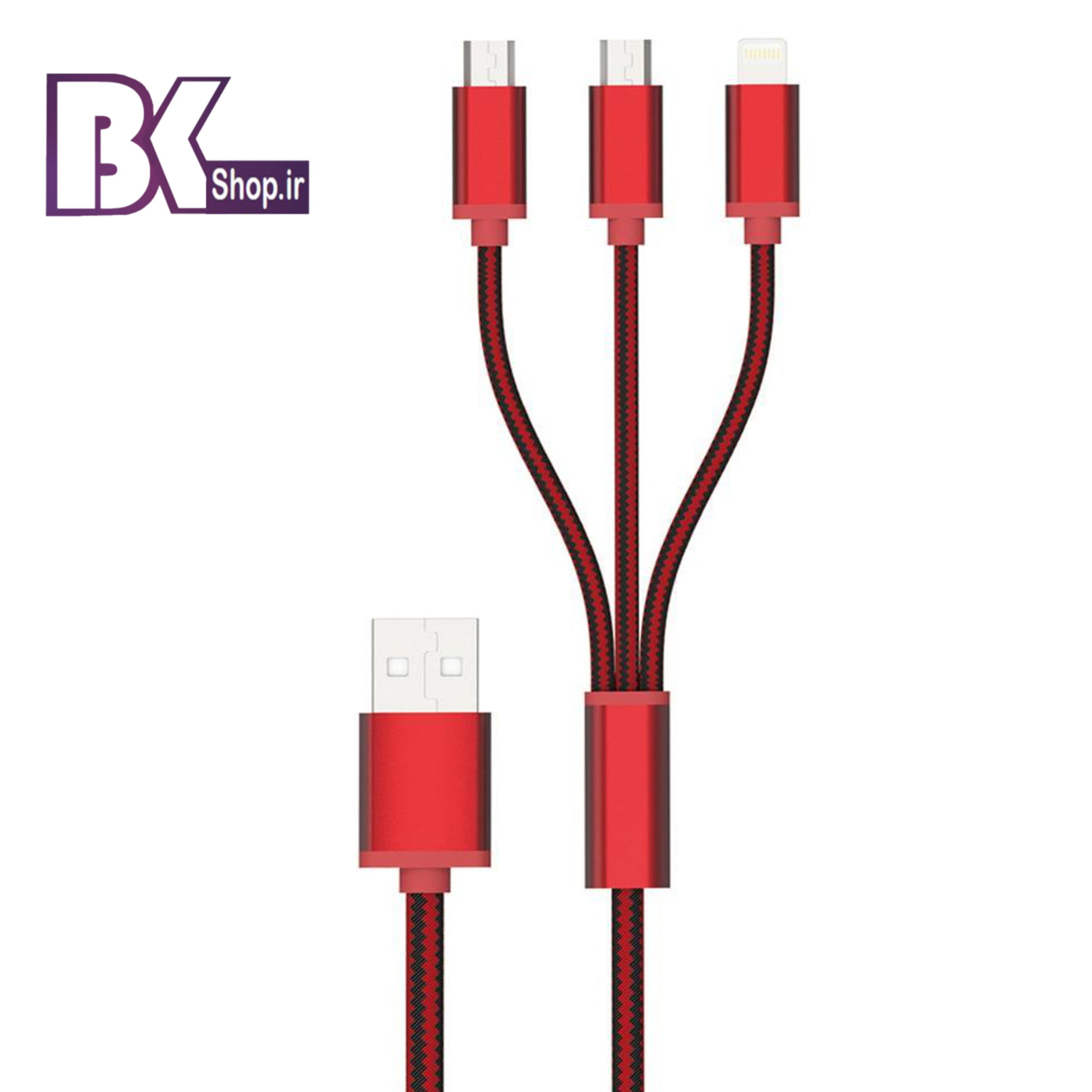 کابل تبدیل USB به لایتنینگmicroUSB امی مدل MY-447 طول 1.2 متر