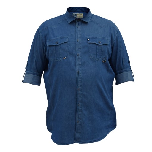 پیراهن جین مردانه آستین بلند سایز بزرگ پایتی جامه کد 4957543