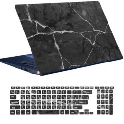 اسکین لپ تاپ و برچسب حروف فارسی کیبورد سنگ مرمر (ارسال رایگان)