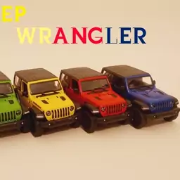 ماکت ماشین Jeep Wrangler برند: Kinsmart مقیاس 1:38 طول 12 سانت کیفیت ساخت عالی در 4 رنگ سبز زرد قرمز آبی 2 درب بازشو 