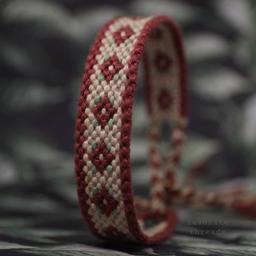 دستبند دخترانه طرح گل دستبافت رنگ دلخواه - اکسسوری مهری