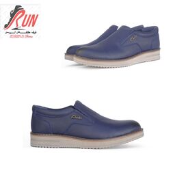 کفش طبی تمام چرم مردانه مدل راما رنگ سورمه ای(سایزبندی 40 تا 44)