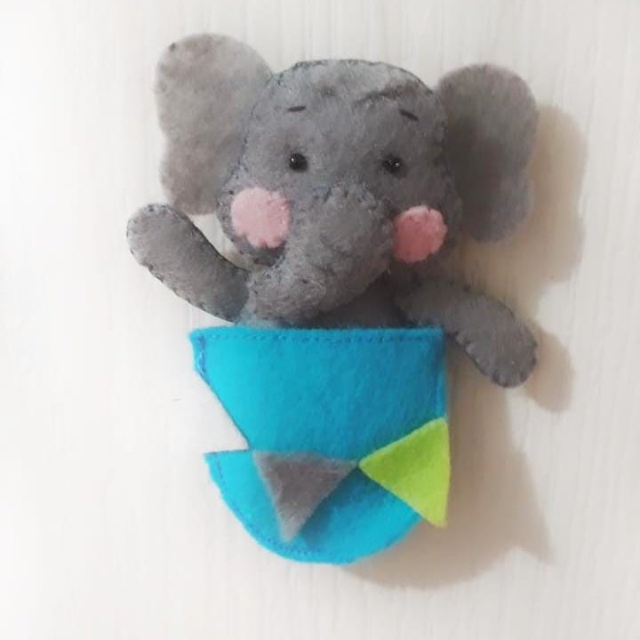 ست سر دری و ساعت اتاق کودک نمدی طرح بالن