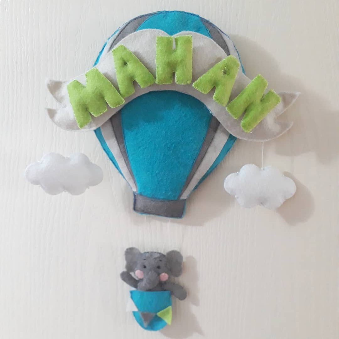 سر دری نمدی طرح بالن و فیل