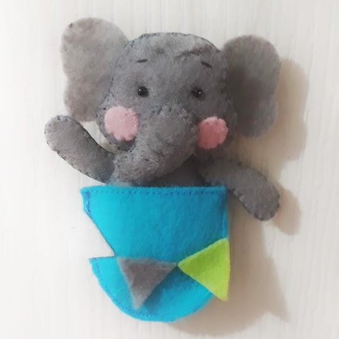 سر دری نمدی طرح بالن و فیل