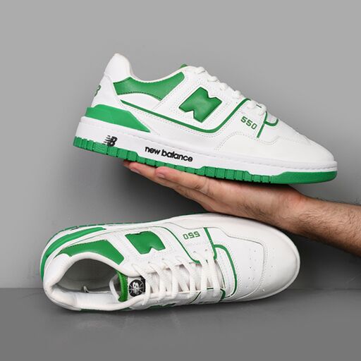 کفش مردانه نیوبالانس 550  رنگ سفید - سبز