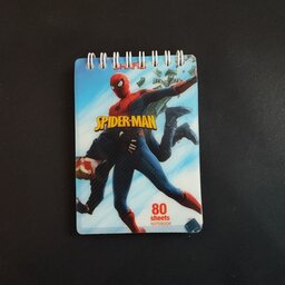 دفترچه یادداشت سیمی طلقی 80 برگ شفیعی - طرح مرد عنکبوتی  کد 66