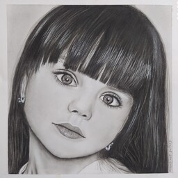 نقاشی چهره دختر بچه 