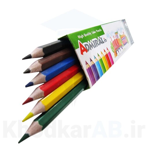 مداد رنگی 6 رنگ آدمیرال مدل MDF بسته 1 عددی