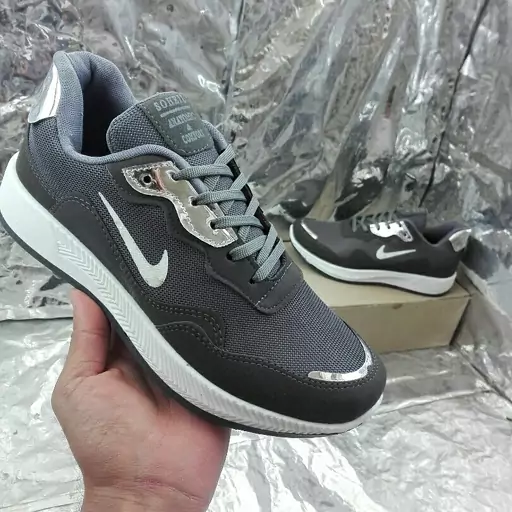 کتونی دخترانه مدل NIKE سایز 36 تا 41 رنگ مشکی و طوسی