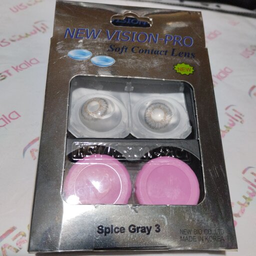 لنز چشم فصلی رنگ طوسی فضایی 3 (Spice Gray 3)با جالنزی  هدیه.ساخت کره.استاندارد اروپاCEو مجوزبهداشت. و جدیدترین رنگ طوسی