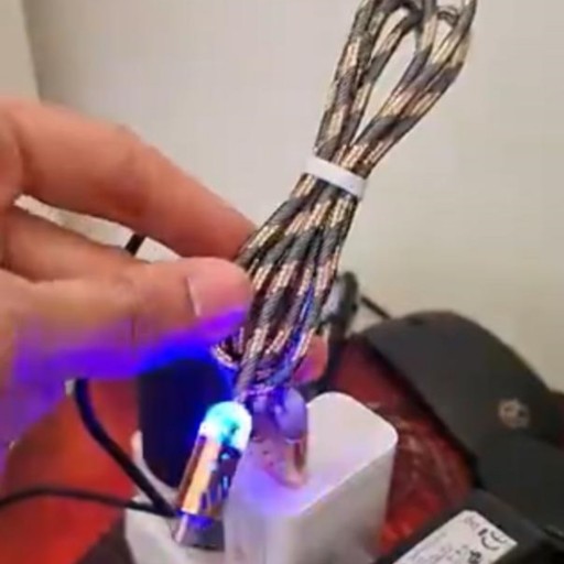 کابل شارژر LED  چراغ دار میکرو