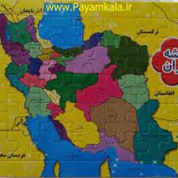 پازل نقشه ایران پشت وایت بردی