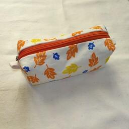 کیف لوازم آرایش پارچه ای.پارچه متقال صددرصد پنبه.آستر دوزی شده.چاپ دستی.رنگ ثابت قابل شست وشو 