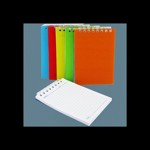 دفتر یادداشت 1.32سیمی طلقی رنگی 12 جلدی