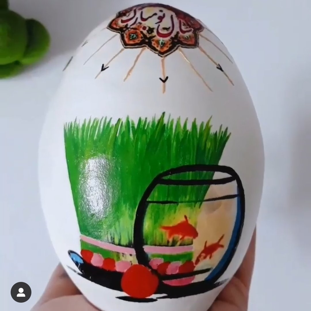 تخم غاز سفالی سال نو مبارک و هفتسین