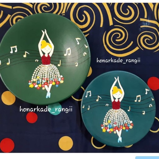 دیوارکوب سفالی رقص باله موزیک
