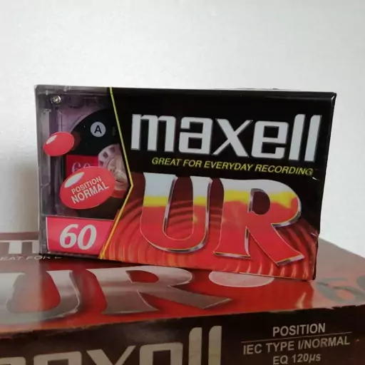 نوار کاست مکسل maxell شصت 60  دقیقه ( بسته یک عددی) هایپر گلسا 