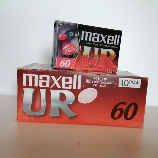 نوار کاست مکسل maxell شصت 60  دقیقه ( بسته یک عددی) هایپر گلسا 