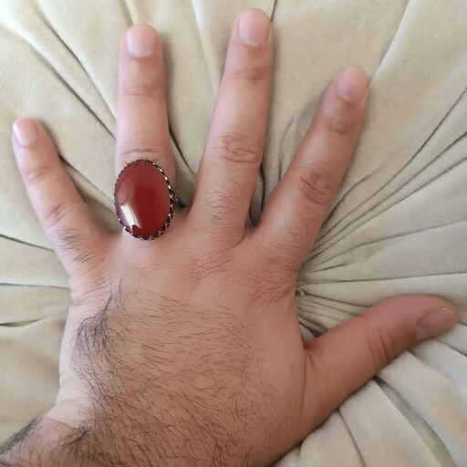 انگشتر مردانه طلاروس رنگ ثابت کد GL155 رنگ قرمز سایز 9 تا 12