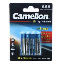باتری نیم قلمی 4 تایی Camelion Digi Alkaline LR03 1.5v AAA
