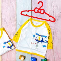 سیسمونی تیکه باز پیراهن نوزادی طرح هلکوپتر از بدو تولد تا 3 سال (نخ پنبه اعلا)
