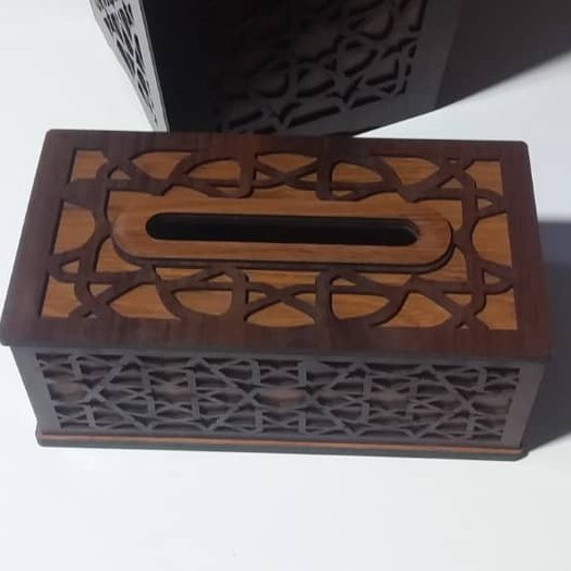 سطل و جا دستمال فانتزی چوبی با کیفیت از تولید به مصرف