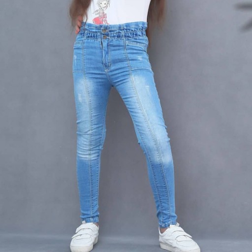 شلوار جین دخترانه مناسب سایز 60،65،70جنس جین پنبه کش