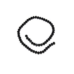 سنگ کریستال سایز 6 مشکی مات (مهره دستبند کریستالی)(یک بند حدود 85 عددی - طول ریسه حدود نیم متر)