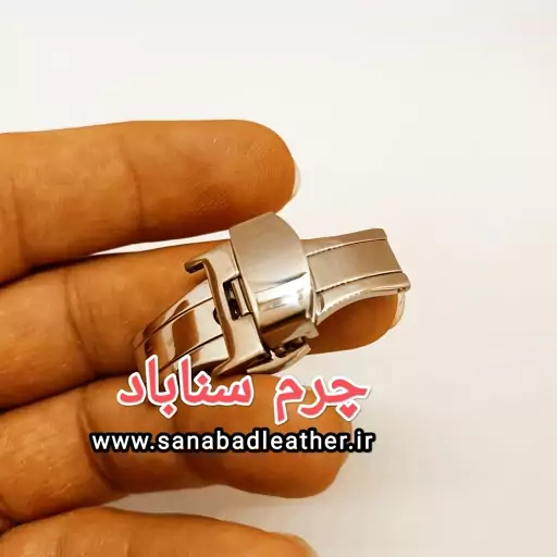 قفل رولکس پروانه ای ROLEX  سایز 16 نیکل (نقره‌ای)