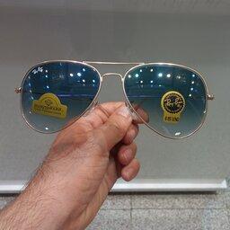 عینک آفتابی خلبانی مردانه و زنانه مارک ریبن شیشه ضد خش (آبی هایلایت)