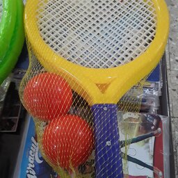 اسباب بازی راکت تنیس ( دو عدد راکت پلاستیکی به همراه دو عدد توپ )