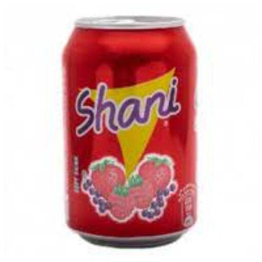 نوشیدنی گازدار شانی Shani اصل با طعم خاص و عالی ترکیب توت فرنگی و تمشک بسته 24 عددی