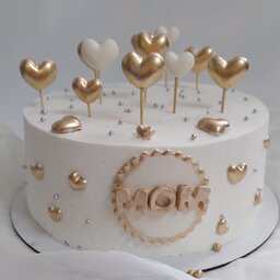کیک خامه ای قلب طلایی خانگی(2000)