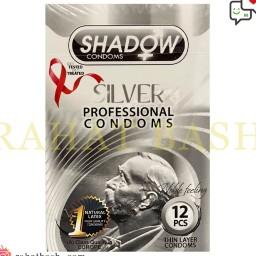 کاندوم سیلور 25 درصد نازکتر برند شادو بسته 12 عددی