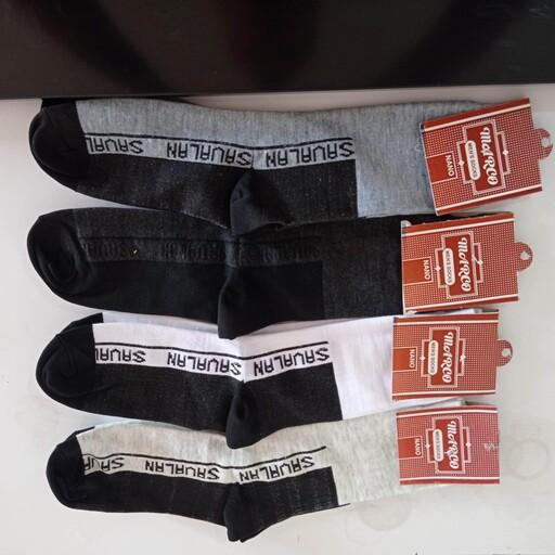 جوراب مردانه نانو سایز بلند کشی و مقاوم در چند رنگ 