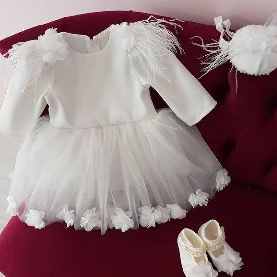 لباس مجلسی عروسکی سفید با ارسال رایگان 