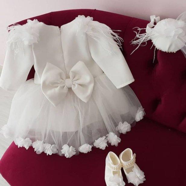 لباس مجلسی عروسکی سفید با ارسال رایگان 