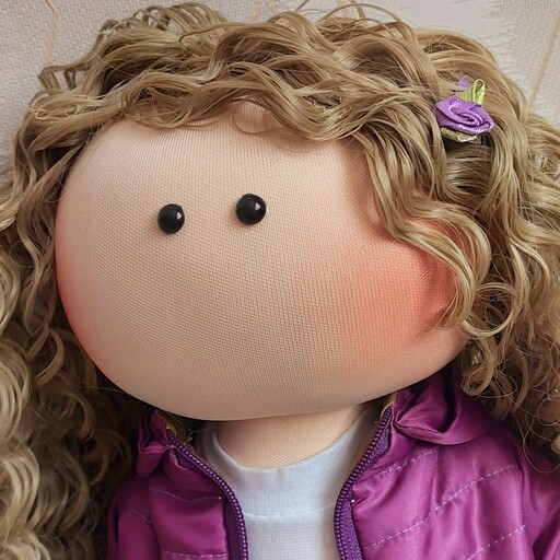 عروسک روسی دختر خوش تیپ با موهای ویو بلوند در قد 35 سانتی