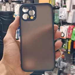 قاب کاور گارد گوشی iphone12pro max پشت مات سرمه ای آیفون دوازده پرو مکس 